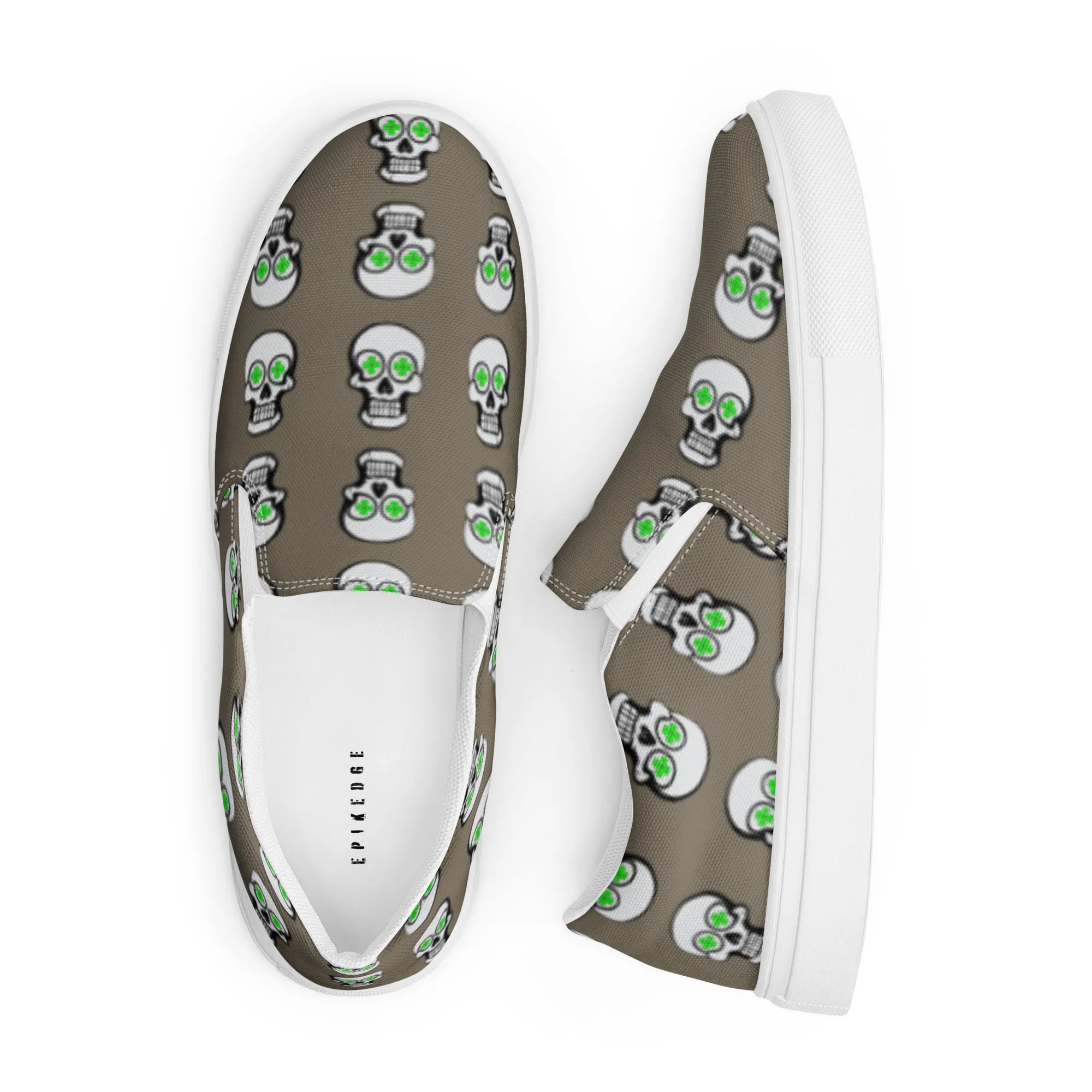 Women’s Clover Skull Slip-On Shoes