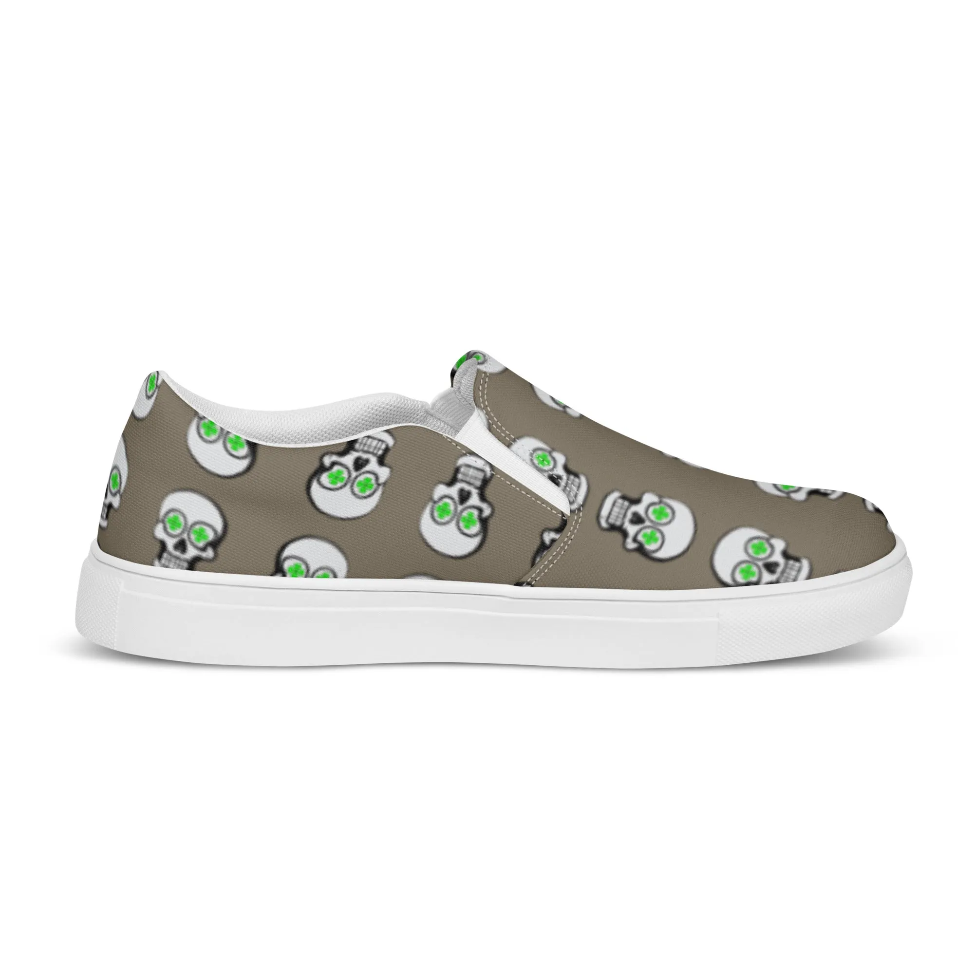 Women’s Clover Skull Slip-On Shoes