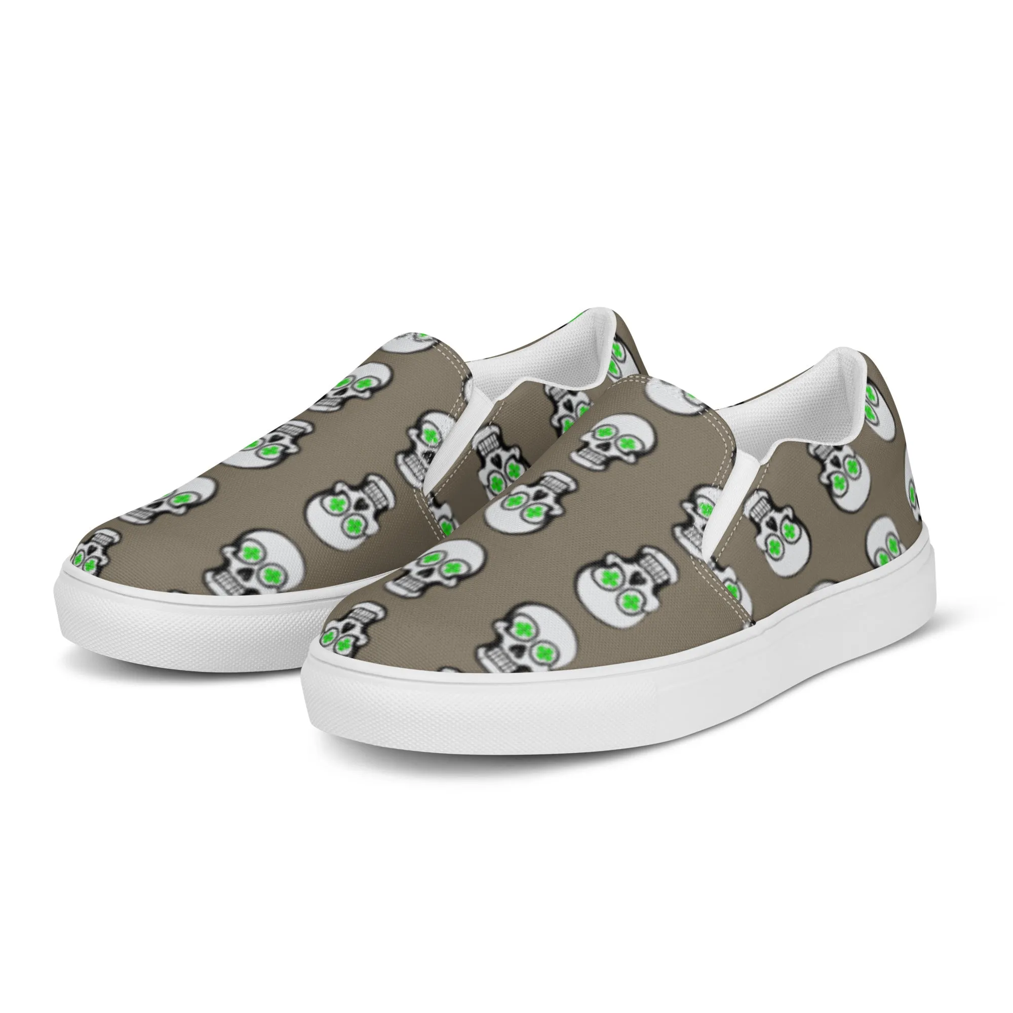 Women’s Clover Skull Slip-On Shoes