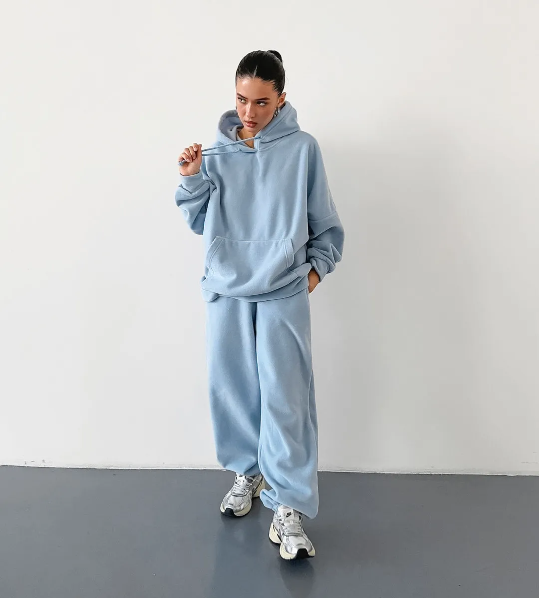 Women’s Comfy Oversized Lounge Jogger Set with Pocket Details