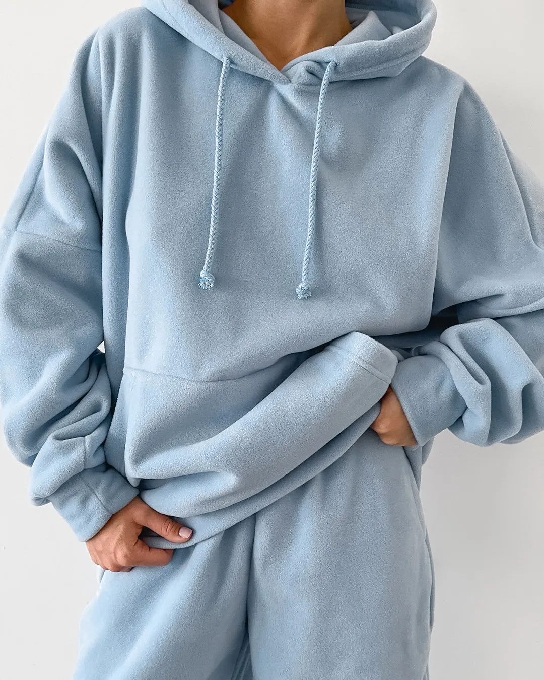 Women’s Comfy Oversized Lounge Jogger Set with Pocket Details