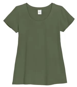 Women's Soft Supima Cotton Short Sleeve Everyday Comfy Crew Tee | Turtle