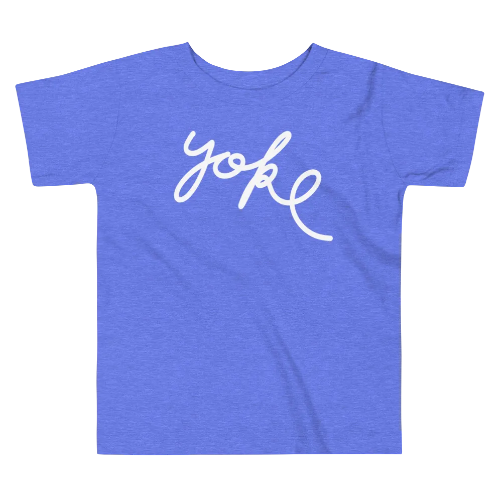 Yoke Script Blue Toddler T-Shirt