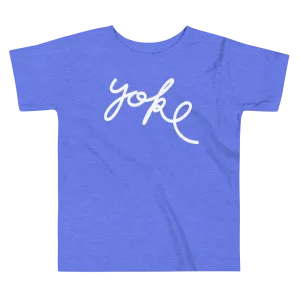 Yoke Script Blue Toddler T-Shirt