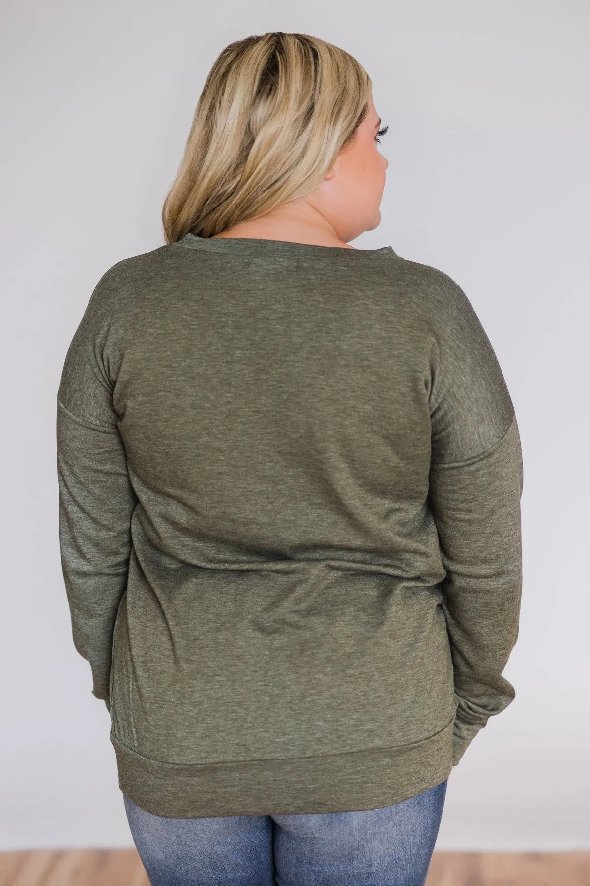 You Crossed My Path Sweatshirt- Olive