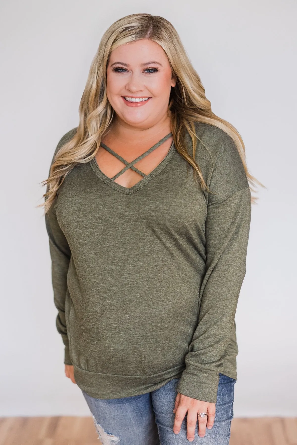 You Crossed My Path Sweatshirt- Olive
