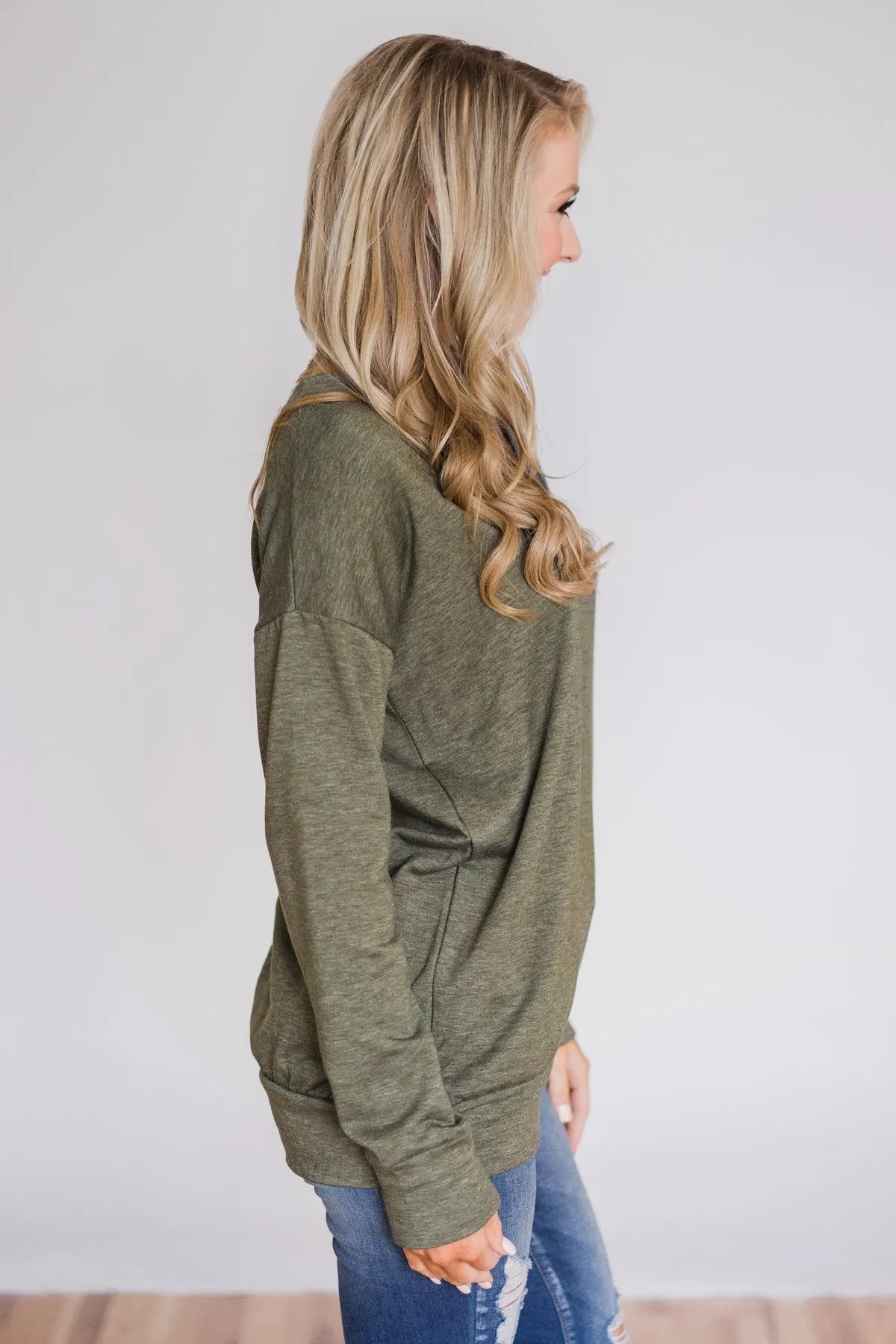 You Crossed My Path Sweatshirt- Olive