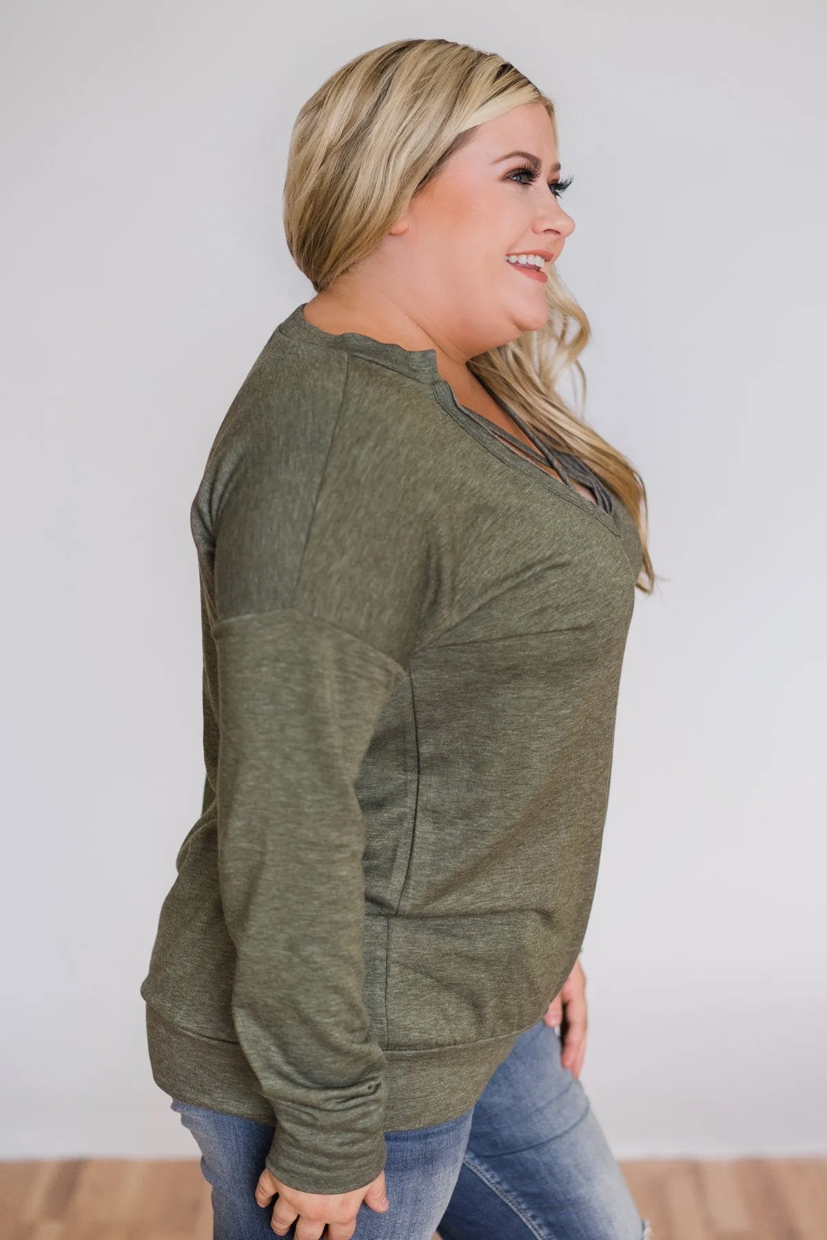 You Crossed My Path Sweatshirt- Olive