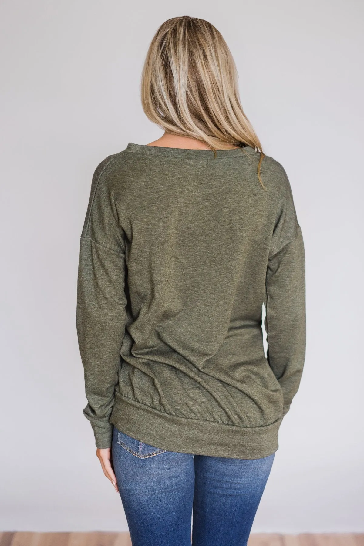 You Crossed My Path Sweatshirt- Olive